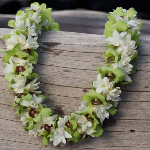 Triple Tuberose / Green Orchid Lei